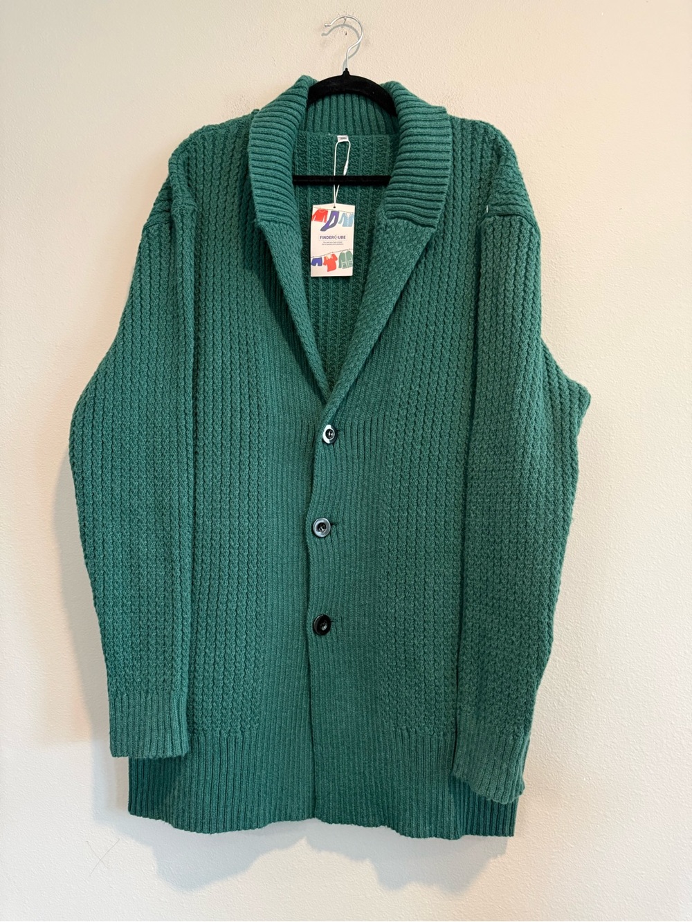 Unbranded Knit Cardigan Sweater Collar Cotton Linen Blend 3XL